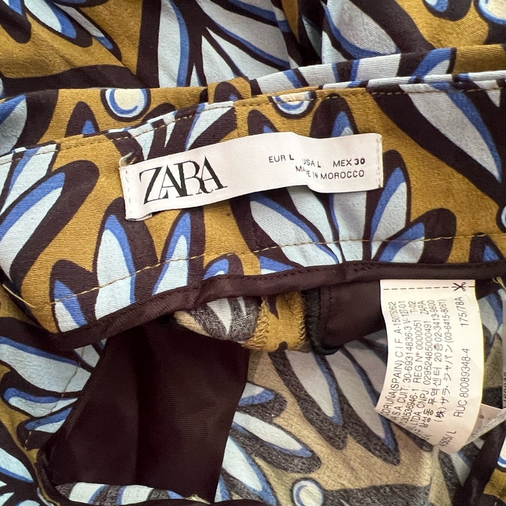 Zara Patterned Leggings - Blue & Brown - Picture 9 of 10